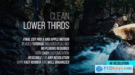Videohive Clean Lower Thirds for Final Cut Pro X 19676744