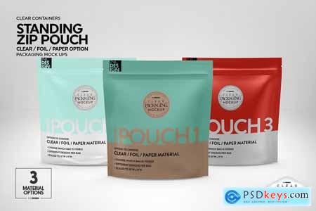 Clear Foil Paper Stand Pouch Mockup 4153739