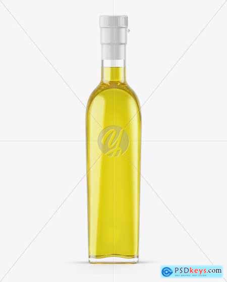 Clear Glass Olive Oil Bottle Mockup 49934