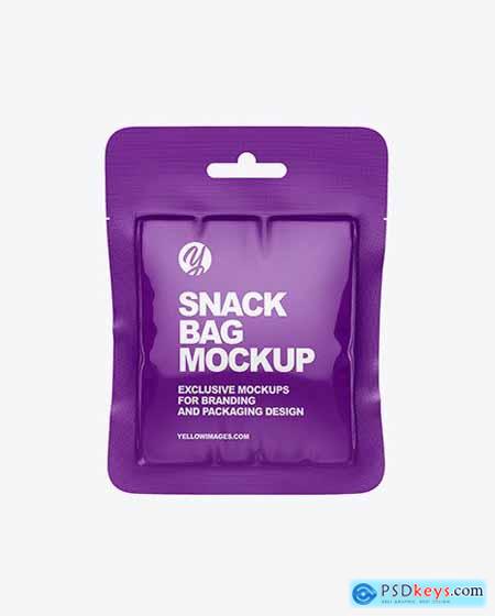 Glossy Snack Bag Mockup 50233