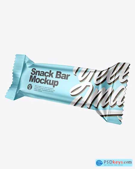Two Matte Metallic Snack Bars Mockup 50386