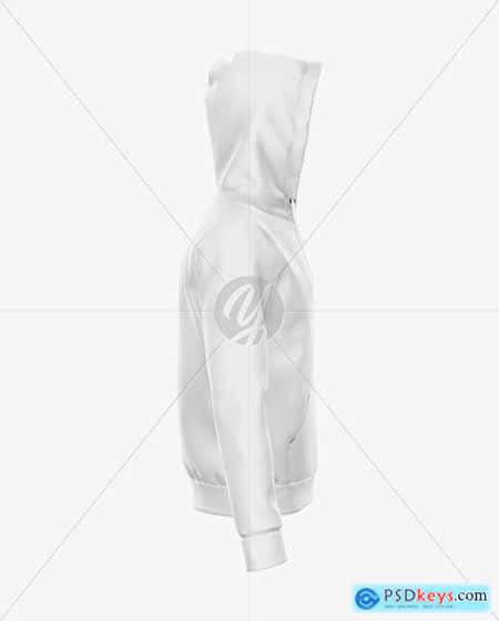Zipped Hoodie Mockup - Right Side View 50413