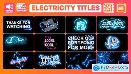 VideoHive Electricity Titles Collection After Effects 24834270