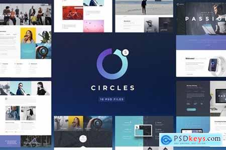 Circles 5 Mutil-Concept Creative PSD Template