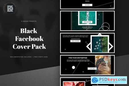 Black Facebook Cover Pack