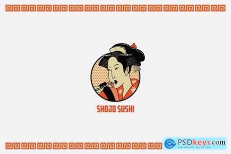 Shojo Sushi Logo Template