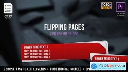 Videohive Flipping Pages Lower Thirds MOGRT for Premiere Pro 24907010