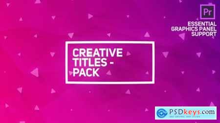 Videohive Creative Titles Package for Premiere Pro Essential Graphics 21683640