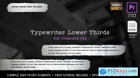 Videohive Typewriter Lower Thirds MOGRT for Premiere Pr 24907009