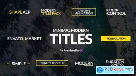 Videohive Minimal Modern Titles for Premiere Pro Essential Graphics 22347364