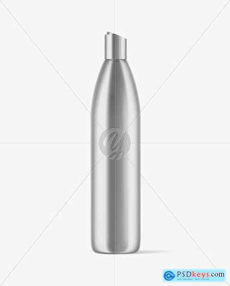Metallized Plastic Bottle Mockup 50469
