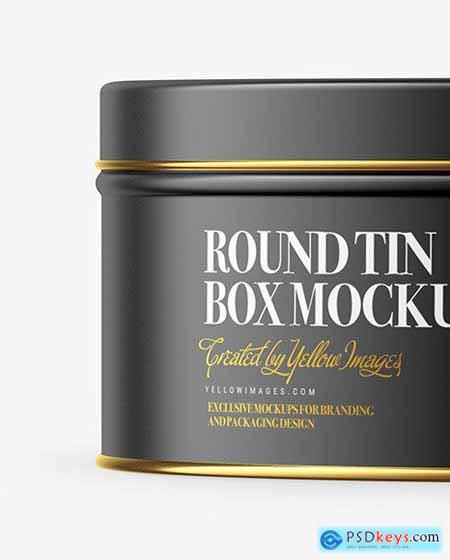 Matte Round Tin Box Mockup 50398