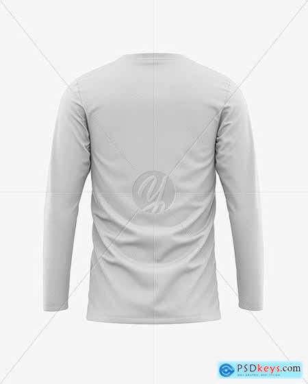 Men's Long Sleeve T-Shirt Mockup - Back View 50482