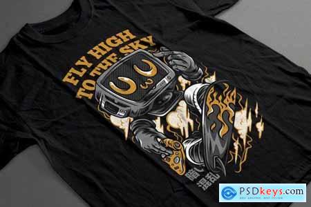 Fly High to the Sky T-Shirt Design