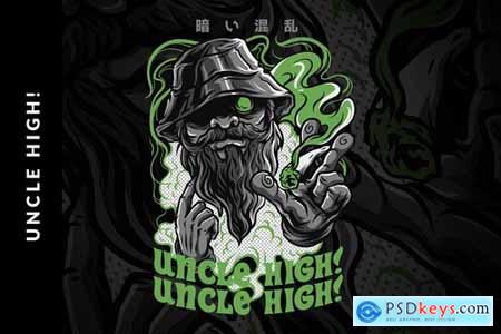 Uncle High! T-Shirt Design