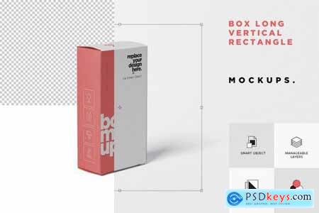 Download Box Mockup Long Vertical Rectangle