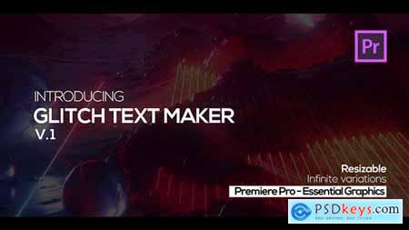 Videohive Glitch Text Maker for Premiere Pro Sound FX 21666636