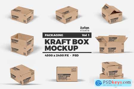 Kraft Box Mockup - Packaging Vol 1 4155859