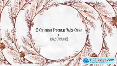 Videohive Christmas Greeting Video Cards 22951656