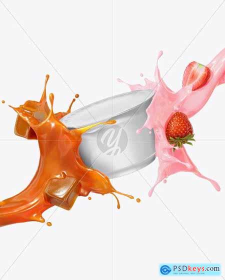 Plastic Cup with Splashes Mockup 50515