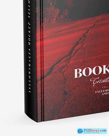 Book w Glossy Cover Mockup - Half Side View 50512