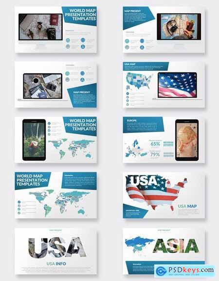 Maps Powerpoint and Keynote Templates