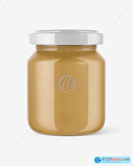 Clear Glass Baby Food Jar Mockup 50611