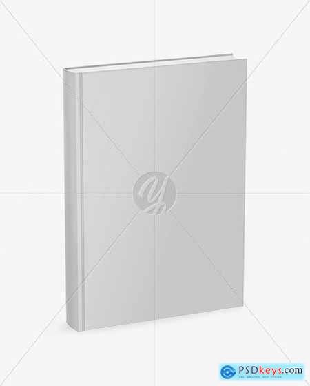 Book w Matte Cover Mockup - Half Side View 50519