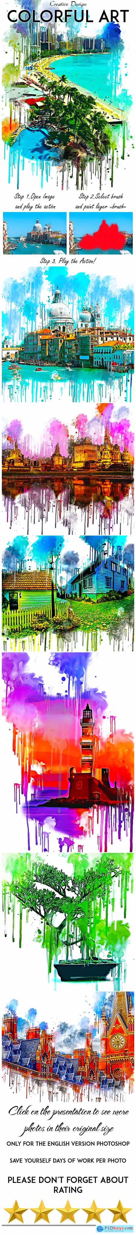 Colorful Art Photoshop Action 24802241