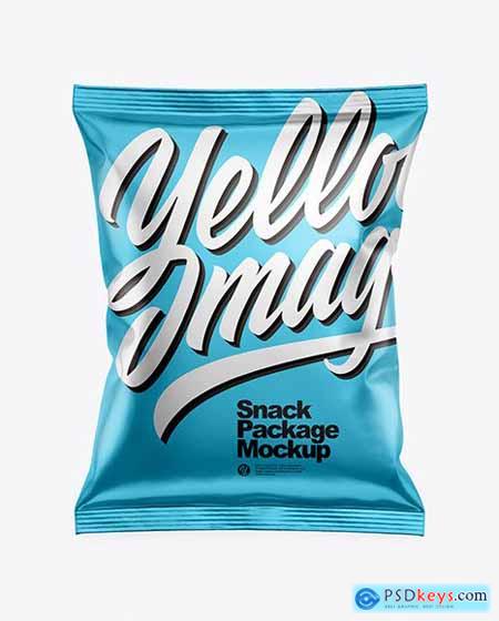 Matte Metallic Snack Package Mockup 50619