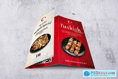 Turkish Cuisine Trifold A4 & US Letter Menu