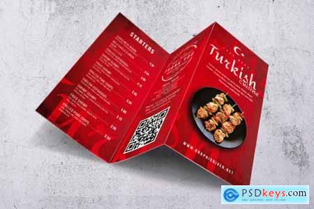 Turkish Cuisine Trifold A4 & US Letter Menu