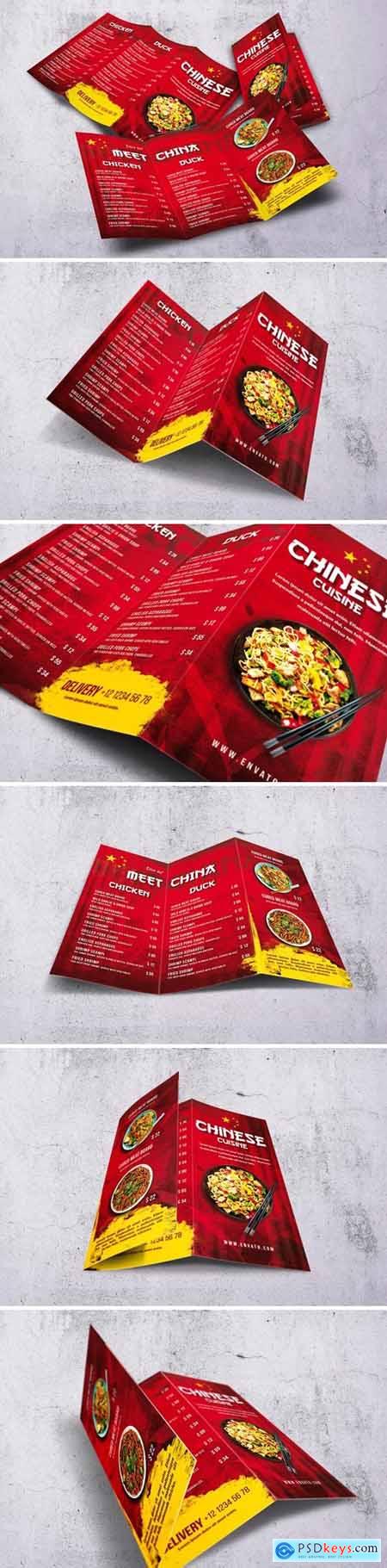Chinese Cuizine Trifold A4 & US Letter Menu
