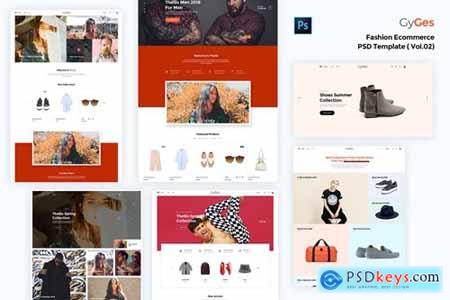 Gyges-Fashion Ecommerce PSD Template ( Vol.02)