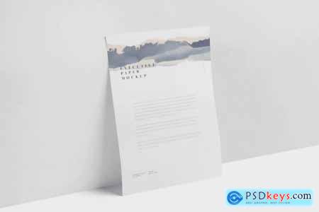 Executive Paper Mockup - 7x10 Inch Size