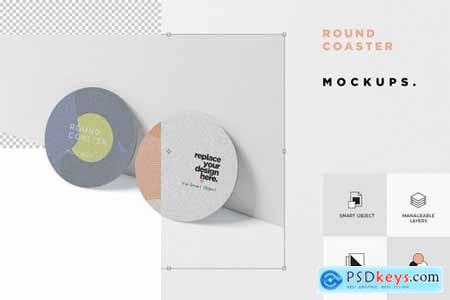 Round Coaster Mock-Up - Medium Size