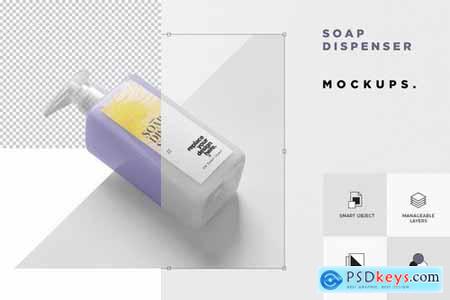 Soap Dispenser Mockup Rectangle - Medium Size