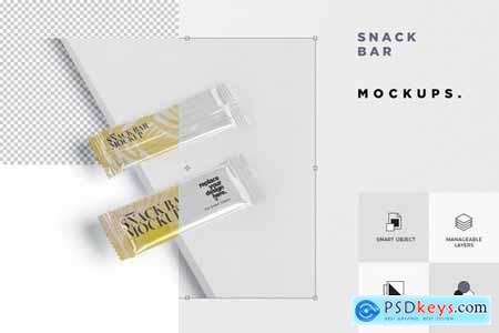 Snack Bar Mockup - Slim Rectangular
