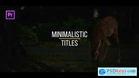 Videohive Minimalistic Titles for Premiere Pro Essential Graphics 22280748