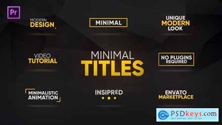 Videohive Minimal Titles Animations for Premiere Pro Essential Graphics 22272286