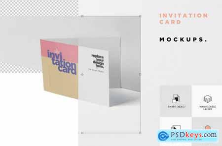 Invitation Card Mock-Up Set