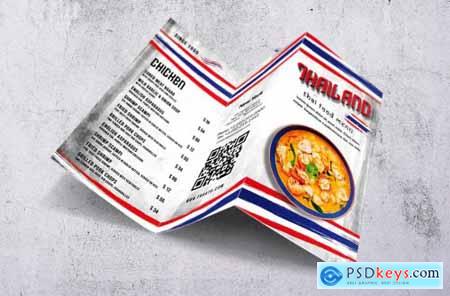 Thai Cuisine Trifold A4 & US Letter Food Menu
