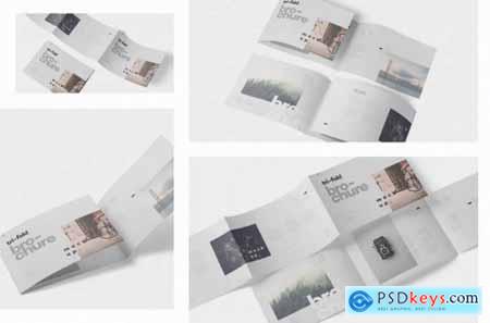 Tri-Fold Brochure Mockup in Din A4 A5 A6 Landscape