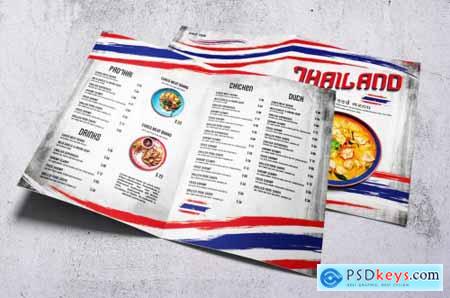 Thai Cuisine Food Menu Bifold A4 & US Letter