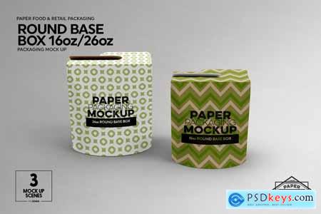 Paper Round Base Box 1626oz Mockups 4250606
