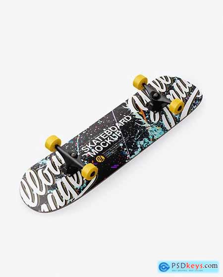Matte Skateboard Mockup - Halfside View 50671
