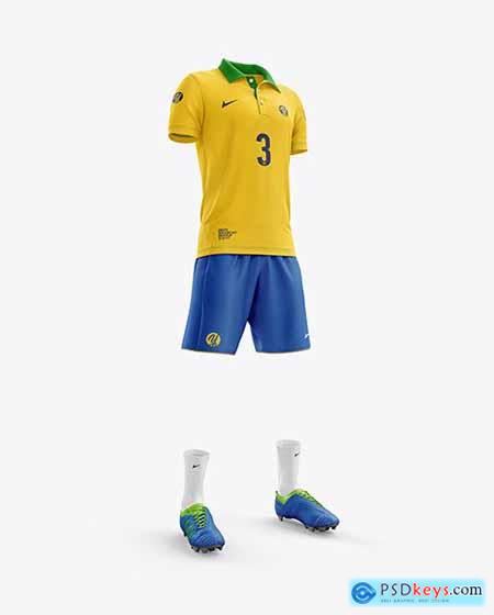 Mens Full Soccer Kit with Open Collar 50689
