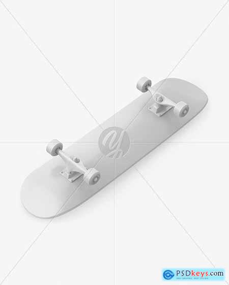 Matte Skateboard Mockup - Halfside View 50671