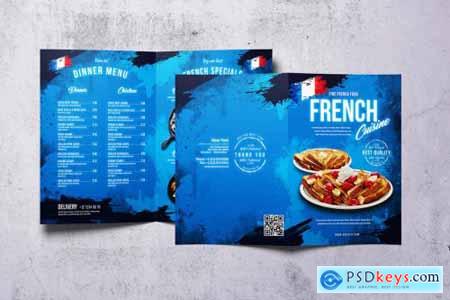 French Cuisine Bifold A4 & US Letter Food Menu