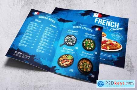 French Cuisine Bifold A4 & US Letter Food Menu